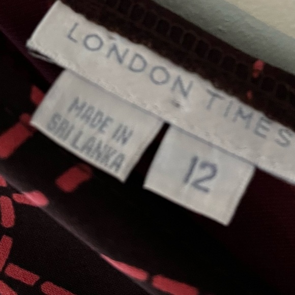 London Times Floral Sleeveless Midi Dress Size 12 - Picture 8 of 9